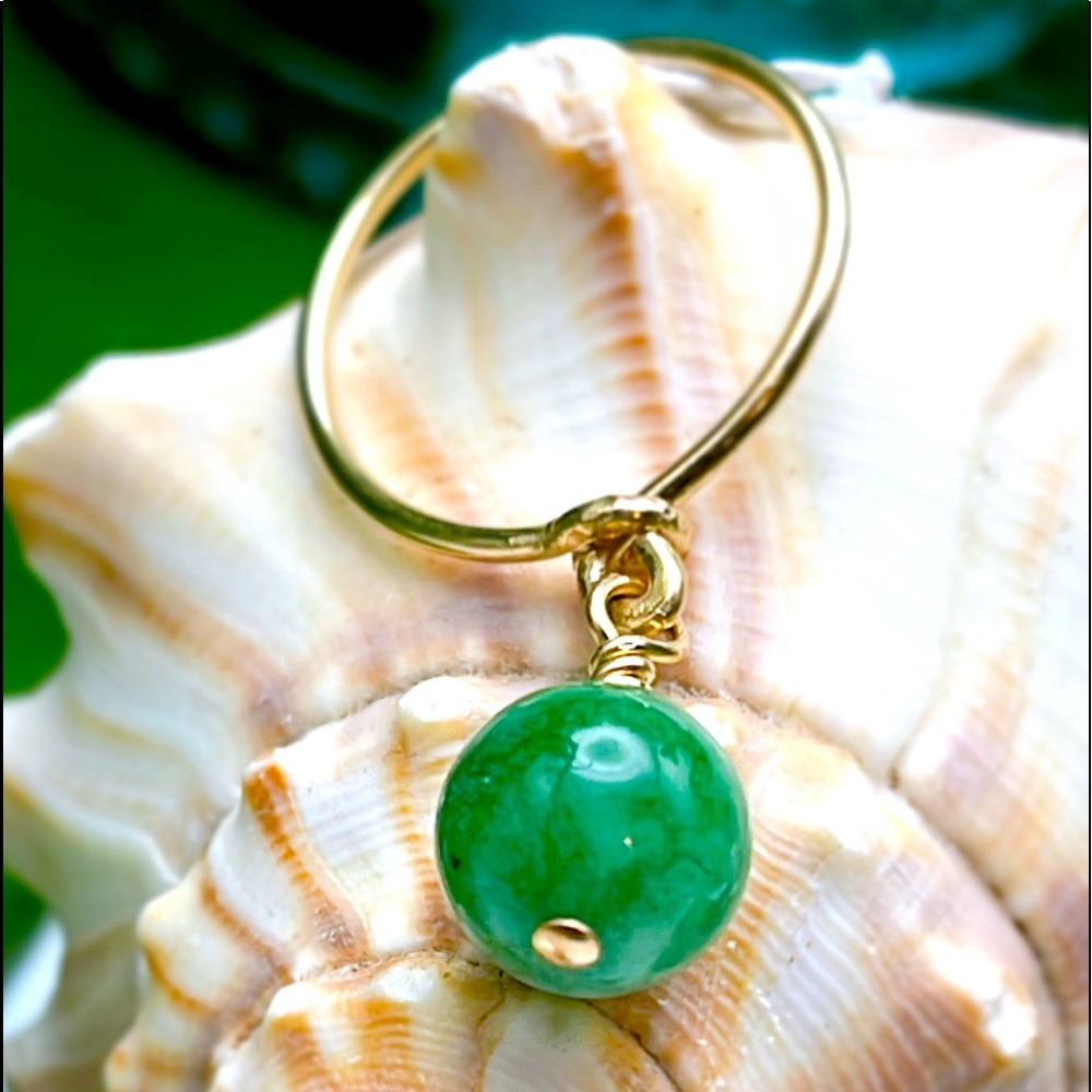 Green jade ring